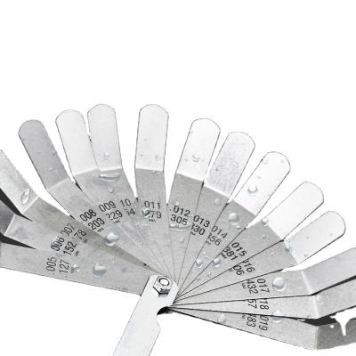 China 0.127-0.508MM Imperial Metric 0.127-0.508MM Gap Feeler Gauge High Precision Monolithic Stainless Steel Valve Socket Gauge Thickness Gauge for sale