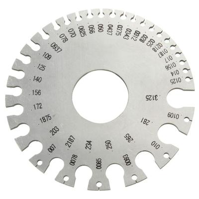 China American Standard Wire Gauge Stainless Steel Wheel Diameter Gauge For Paper Wire Wood Material Morocco ALQ001 for sale