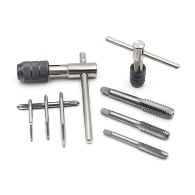 China T-Handle Tap Wrench 6/9 PCS Adjustable Metric T-Handle Tap Wrench Set M3/M4/M5/M6/M8 Thread Tool Hand Tap Set for sale