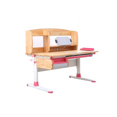 China GMYD A120 Modern Rubber Wood Children's Study Table Desks With High Grade Cold Rolled Carbon Steel Frame for sale