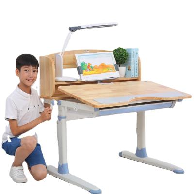 China GMYD A90 Modern Height Wood Adjustable Study Table With Drawers Kids Study Desk With Shelf for sale