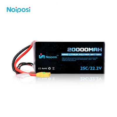 China Toys High Capacity 20000mah Battery 20ah Lithium Polymer Batteries 22.2v 6S Lipo Battery Pack for sale