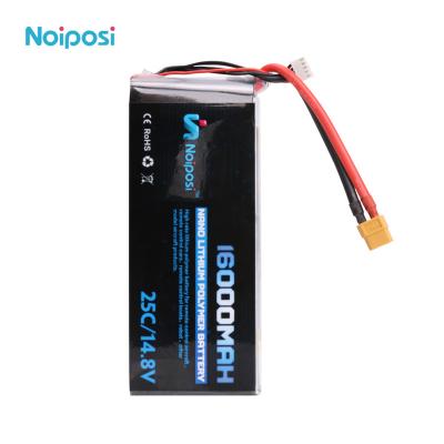 China Toys Rechargeable China RC Lipo Lithium Battery 16000mAh 14.8V 4S 25C 50C Battery For RC Helicopter Drone FPV for sale