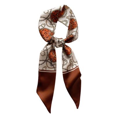 China Summer Style Decoration Small Long Scarf European Hair Scarf Women's Thin Neck Scarf for sale