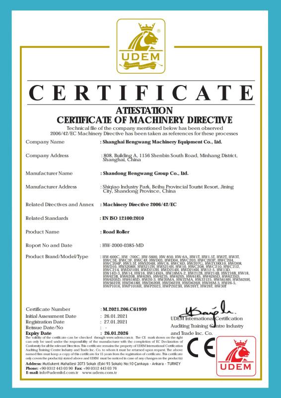 CE - Jining Hengwang Mining Machinery Co., Ltd.