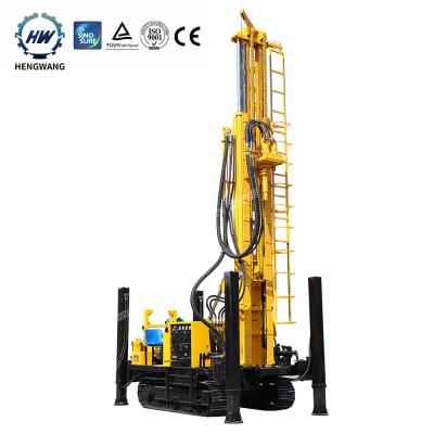 China Building material stores Hengwang HQZ260L small water well drill rig machine with compressor for sale