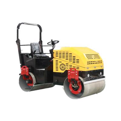 China New Small Building Material Stores Construction Machinery Double Wheel Road Roller With Steel Wheel for sale