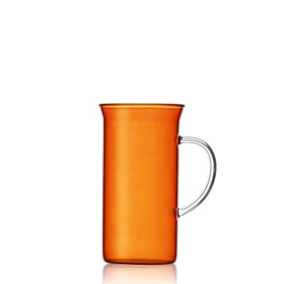 China New 11.84Oz/350ml China Manufacture Viable Colored Coffee Tea Berisware Glass Cups Glass Coffee Mug for sale