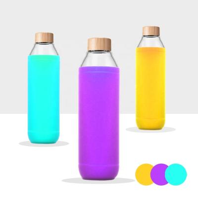 China Beriswar Viable New 800ml Customized Designer Glass Water Bottles Portable Gradient Borosilicate Glass Bpa Free Water Bottle for sale