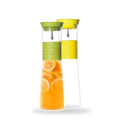 China Quality Price Guaranteed Viable Borosilicate Glass Bottle Suitable Carafe For Lemon Water for sale