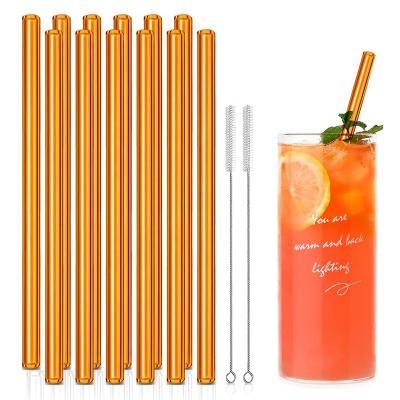 China New Berisware Sustainable Hand Bpa Free Borosilicate Glass Colored Glass Straw for sale