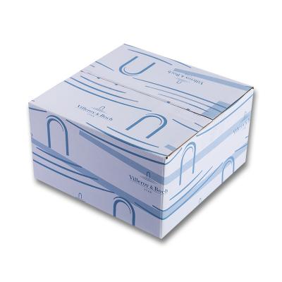 China Recyclable Custom Printed Flute E-commerce Packaging Box Corrugated Cardboard Shipping Mailing Listing Literature White Paper Box For Candle for sale