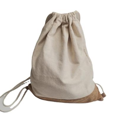 China Wholesale Personalized Anti-theft Colorful Muslin Cotton Canvas Small Custom Drawstring Bag for sale