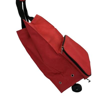 China Eco-Friendly Eco-Friendly Supermarket Handle Grocery Foldable Cart Bag Portable Folding Shopping Cart for sale