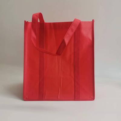 China Large Capacity Handled Tote Bag Custom Nonwoven Eco - Friendly Recycled Shopping Bag for sale