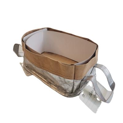 China Handmade Wholesale Cheap Washable Kraft Paper Bag Storage Bag for sale