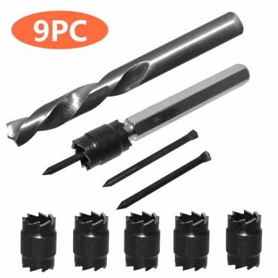 China 9pc HSS Hex Removal Weld Point Sheet Wood Working Drill Bit Set Repair Tool for sale