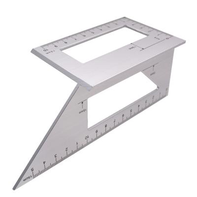 China Woodworking crossed woodworking multi-function t-type measuring square aluminum alloy 45 degree portable 90 degree ruler guide ruler woodworking tools for sale