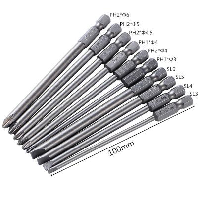 China Phillips Screwdriver 10PCS 100mm Slotted Combination Screwdriver S2 Steel Material for sale