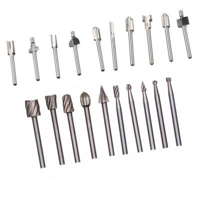 China 20PCS HSS 3mm Leg Woodworking Milling Cutter Rasp Folder Bit HIGH SPEED STEEL Rotary Tool Kit For Wood Carving for sale