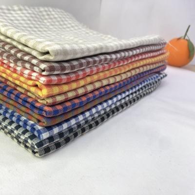 China Organic 100% Linen Check Plaid Yarn Dyed Linen  Fabric for sale