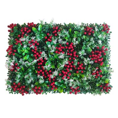 China Durable Low Price Hanging Plastic Green Plant Background Snow Christmas Decorative Wall for sale