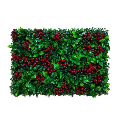 China Durable Top Selling High Simulation Plant Background Decoration Artificial Green Barley Berry Wall for sale