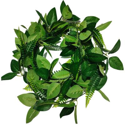 China Wholesale Price Durable Quality Plant Artificial Simulated Green Leaf Leaves Plant Vine For Wedding Decoration for sale