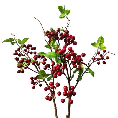 China Good Quality Artificial Christmas Decoration Fruit Red Berry For Sale Durable Supplies for sale