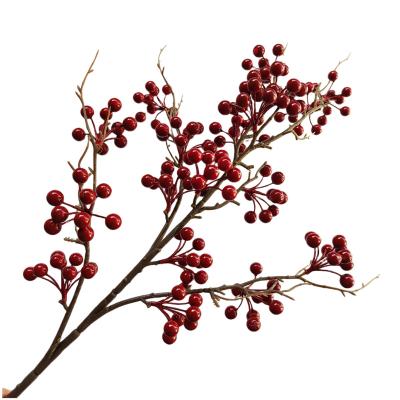 China Durable Manufacturers Supply Simulation Artificial Simple Red Lucky Fruit Plant for sale