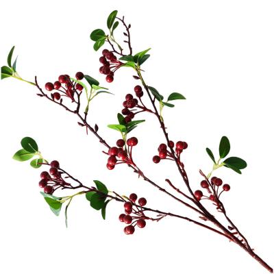 China Factory Price Quality Artificial Red Christmas Berry For Sale Durable Decoration for sale