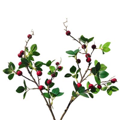 China 2022 Hot Sale Amazon Christmas Ornament Simulation Plant Garden Christmas Decoration Ornaments Artificial Christmas Berry Plant for sale