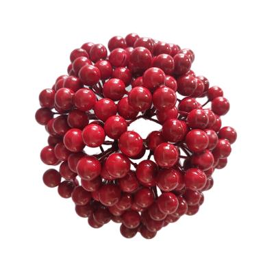 China 2022 Christmas New Design Artificial Cranberry 162 Pieces Fake Berries For Decoration for sale