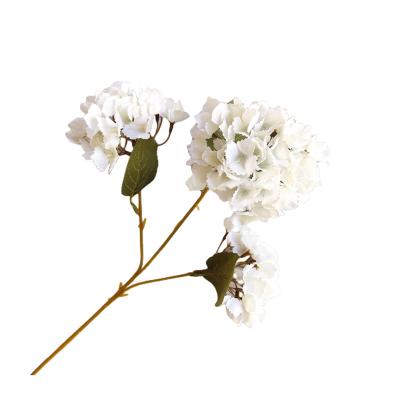 China Durable Factory Direct Wholesale Bouquet 3 Heads Flowers Heads Artificial Hydrangea for sale