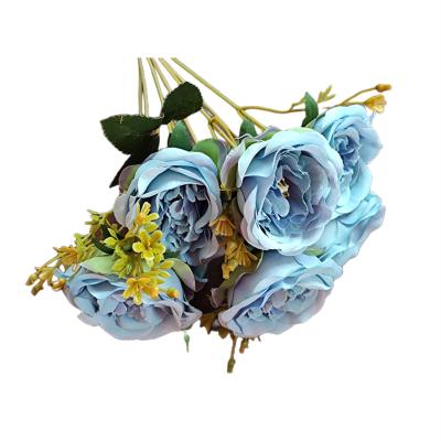 China Cheap Durable 2022 Innovative Products Wedding Decoration Bunch Flower Vintage Artificial Peony for sale