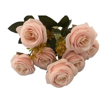 China 2022 New Arrival Durable Garden Decorative Wholesale Flowers Buds Artificial Roses for sale