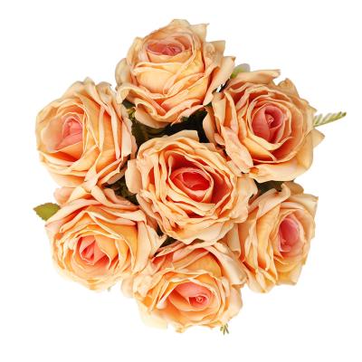 China Durable Factory Direct Wholesale Wedding Decoration Group Bud Artificial Rose Flowers for sale