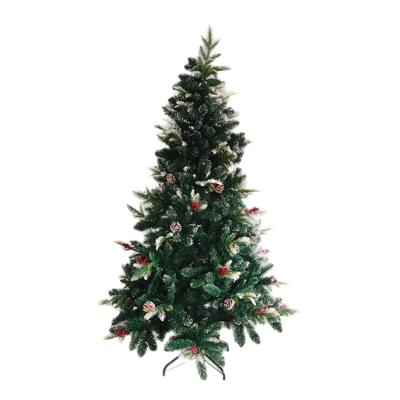 China Custom Modern Christmas Tree Flower Berries Outdoor & Indoor Decoration Fake Christmas Tree for sale