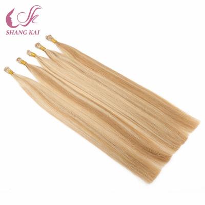 China Silky Straight Wave Hair Bundles Brazilian Hair Keratin Pre-bonded I Tip 27/613 Mix Hair for sale