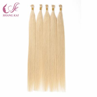 China Real Wave 100% Virgin Hair Silky Straight Indian Hair I-Tip Hair Extensions for sale