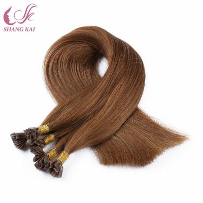 China Remy Human Hair Silky Straight Top Grade Hair Russian Flat-Tip Extensions for sale