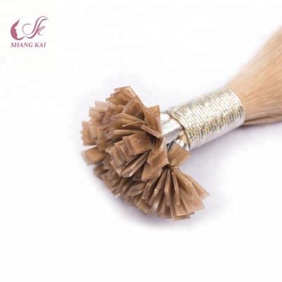 China Silky Straight Wave Virgin Cuticle Aligned Hair Extensions Brazilian Human Hair Fusion Flat Tip Hair Extensions for sale