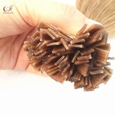 China Silky Straight Blonde Hair Extension Cuticle Aligned Flat Hair Tip Hair Extension for sale