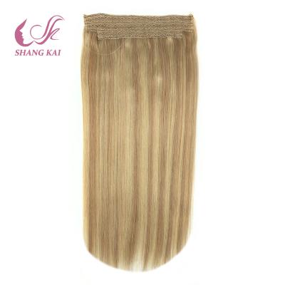 China Silky Straight Wave Peruvian and Brazilian Hair, Cuticle Aligned Virgin Hair, Halo Hair Extensions Hair for sale