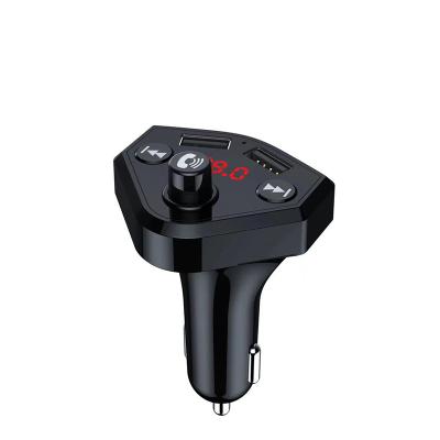 China 2023 Universal Wireless FM Transmitter Car BT B4 Hand-free MP3 Player with Dual USB Car Charger for Phone B4 for sale