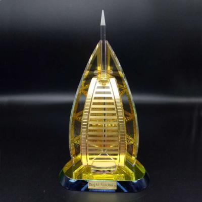 China Dubai Crystal Model Burj Dubai, Arabic Gift Crystal Dubai Burj Khalifa Souvenir, Dubai Crystal Tower Building Miniature for sale