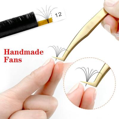 China Natural Soft Cashmere Easy Fan Russian Volume Lash Extension Private Label Easy Fanning Eyelash Extension Fan Easy Eyelash Extension for sale