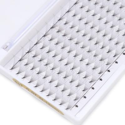 China Natural Soft PBT Korean Fiber Super Long Stem Lashes 3d 4d 5d 6d 8d Individual Premade Volume Fans Eyelash Extensions for sale