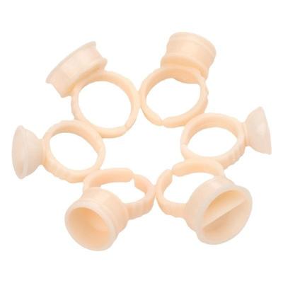 China Eco-friendly Disposable Silicone Ring For Eyelash Extensions One Second Blooming Cup Grafting Blooming Cup Lash Glue Ring for sale