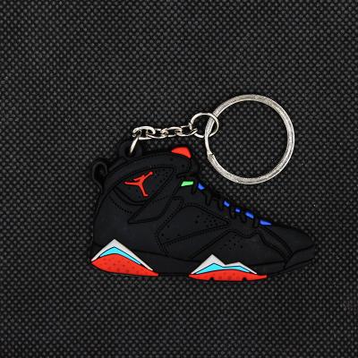 China Rubber Woman Men Bag 2d Jordan Basketball Soft Cartoon Charm Accessories Low Price Uncommon PVC Shoes Keychain for sale